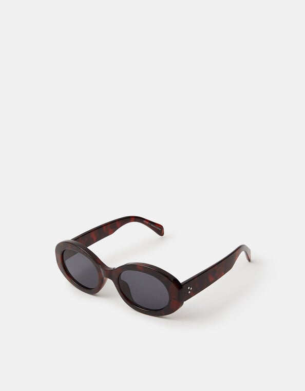 Chunky Tort Oval Sunglasses , , large