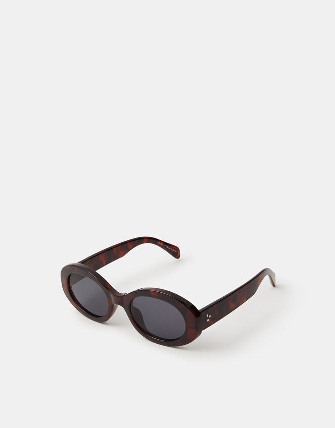Chunky Tort Oval Sunglasses , , large