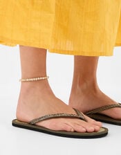 3-Pack Sun Charm Beaded Anklets, , large