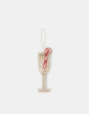 Embellished Glass of Fizz Christmas Tree Decoration, , large