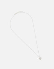 Sterling Silver Star Heart Necklace, , large