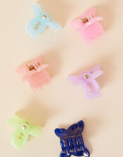 Girls Mini Butterfly Claw Clips 6 Pack, , large