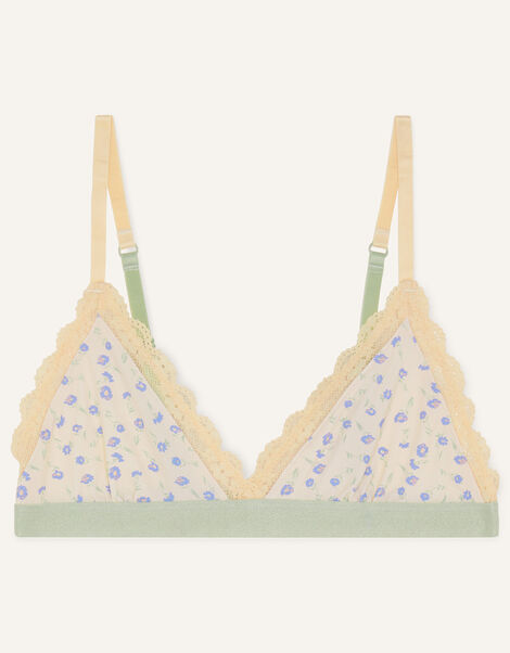 Ditsy Lace Trim Bralet, Ivory (IVORY), large