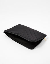 Quilted Nylon Laptop Case, Black (BLACK), large