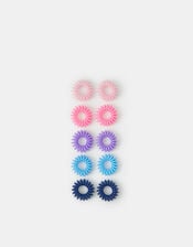 10-Pack Girls Spiral Hair Bands, , large