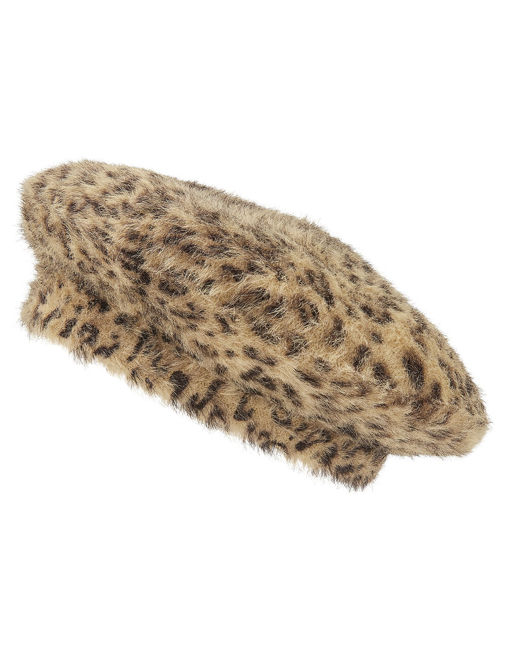 Fluffy Leopard Beret Hats Accessorize UK