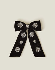 Gem Encrusted Bow Hair Clip, , large