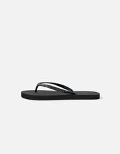 Glitter Flip Flops, Black (BLACK), large