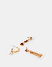 3-Pack Tassel Drop Earrings, , large