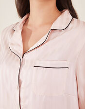 Stripe Jacquard Long Pyjama Set, Pink (PINK), large