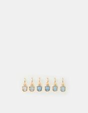 3-Pack Gemstone Drop Hoop Earrings, , large