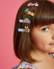 4-Pack Girls Spring Garden Salon Hair Clips, , large
