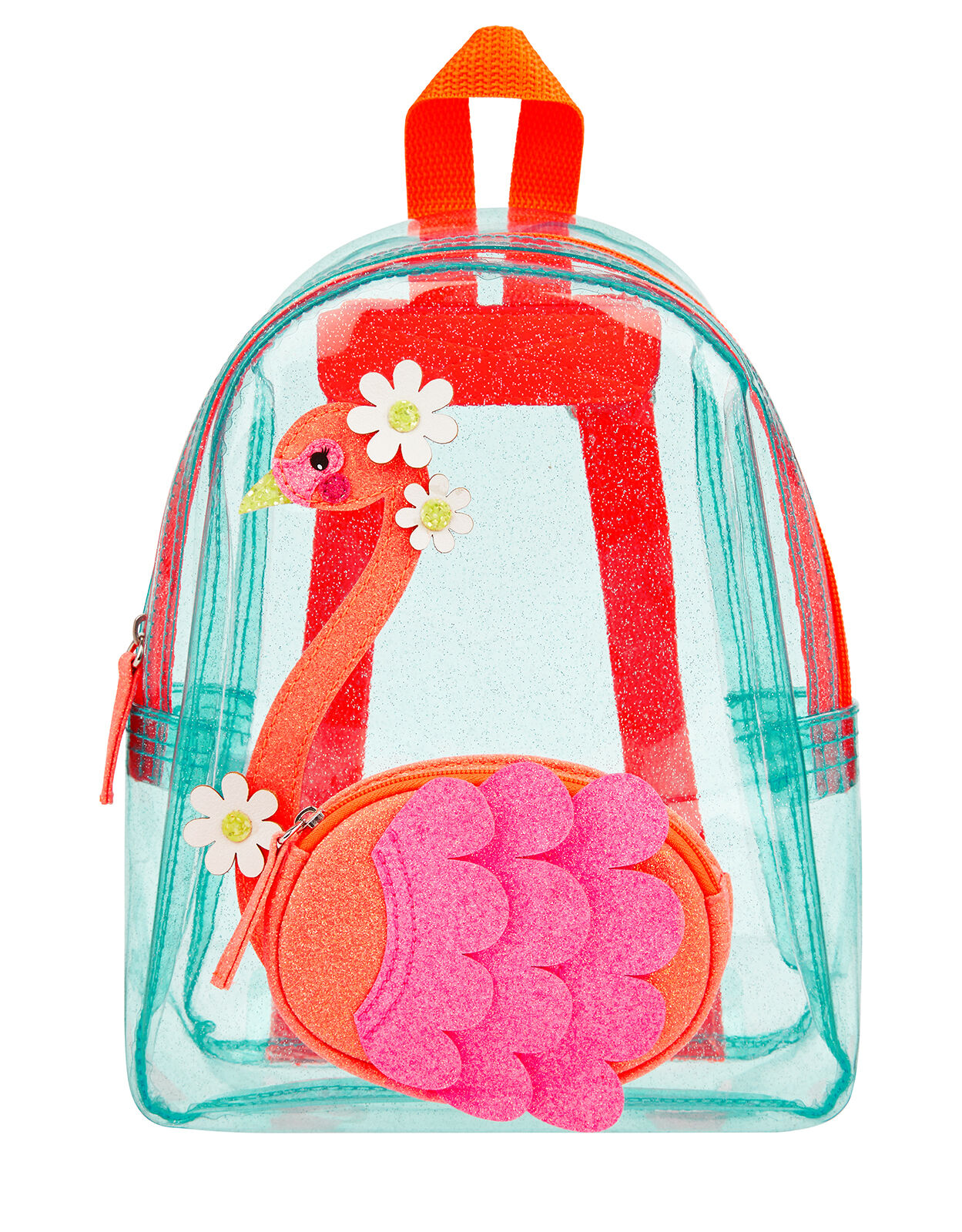 Flora Flamingo Glitter Jelly Backpack