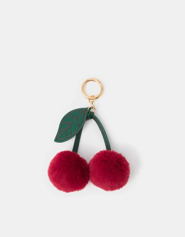 Pom Pom Cherry Bag Charm, , large