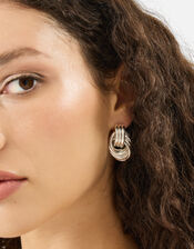 Triple Link Knot Drop Earrings, , large