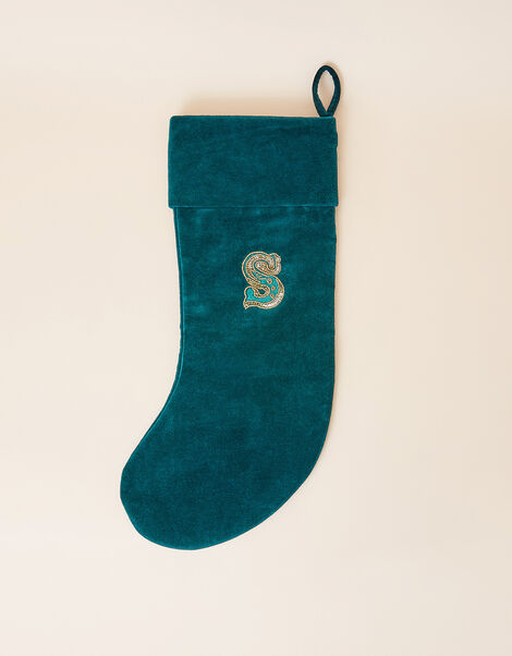 Embroidered Initial S Stocking, , large