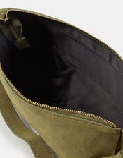 Suede Shoulder Bag, Green (GREEN), large