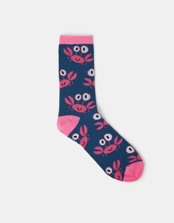 Crab Print Socks, , large