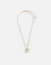 Shell Pendant Pearl Necklace, , large