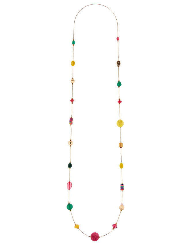 Ivory Coast Coloured Bead Rope Necklace, , large