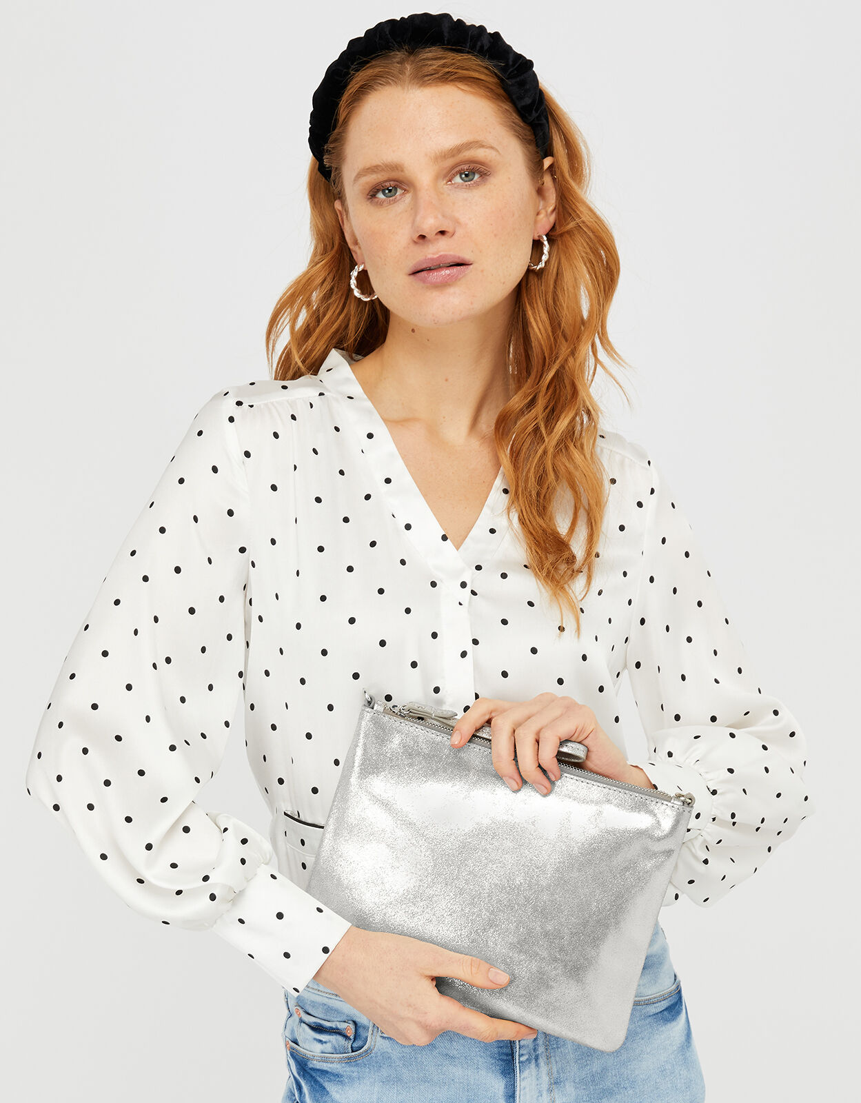 Claudia Metallic Leather Bag