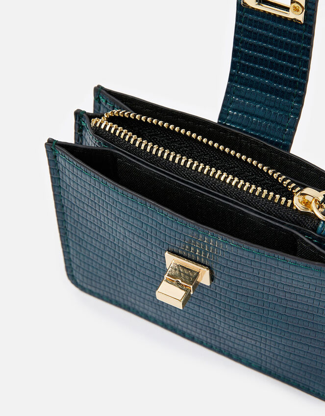 Twist Lock Reptile Cardholder, Teal (TEAL), large