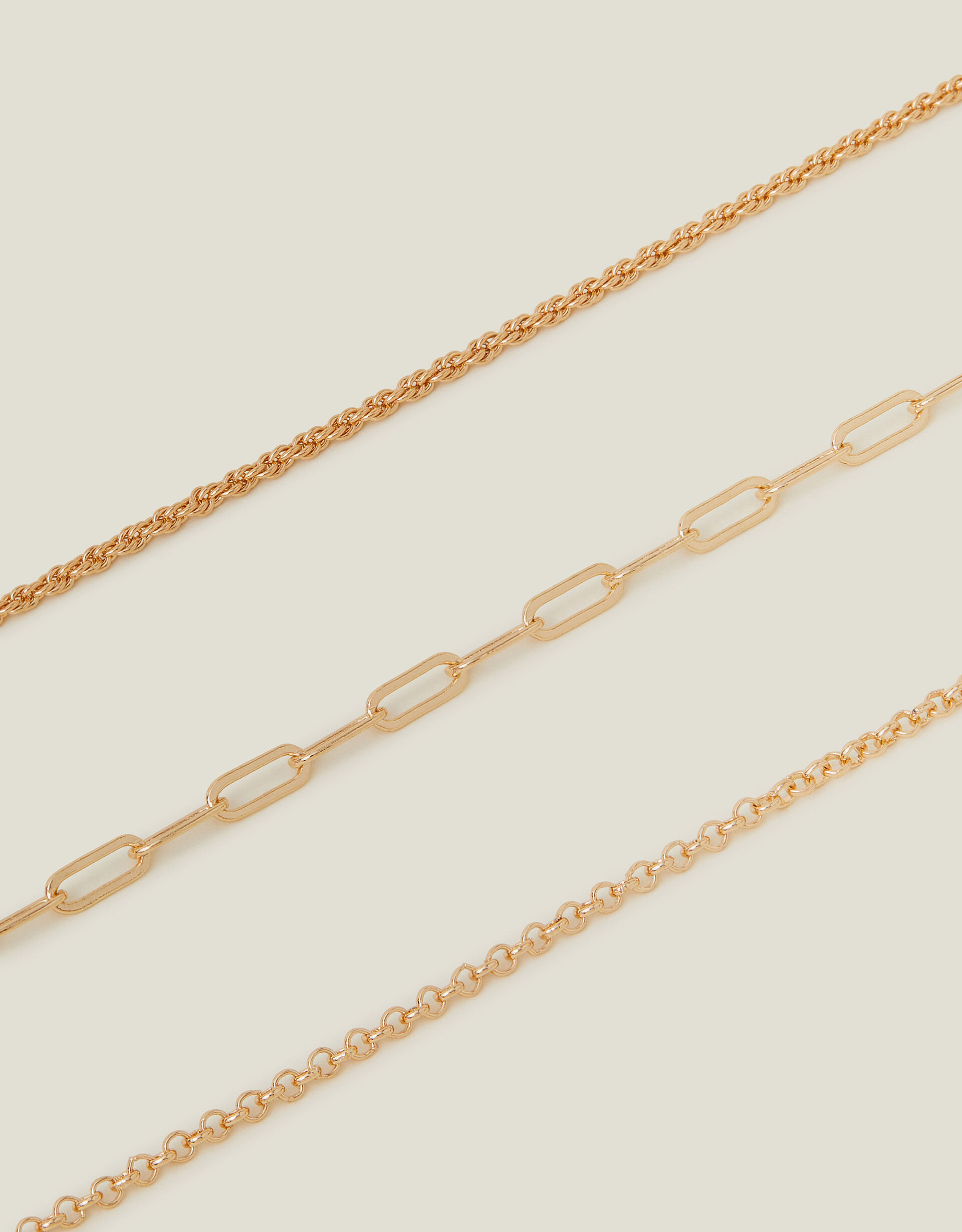Chain Choker Necklace Set of Three Necklaces Accessorize Global