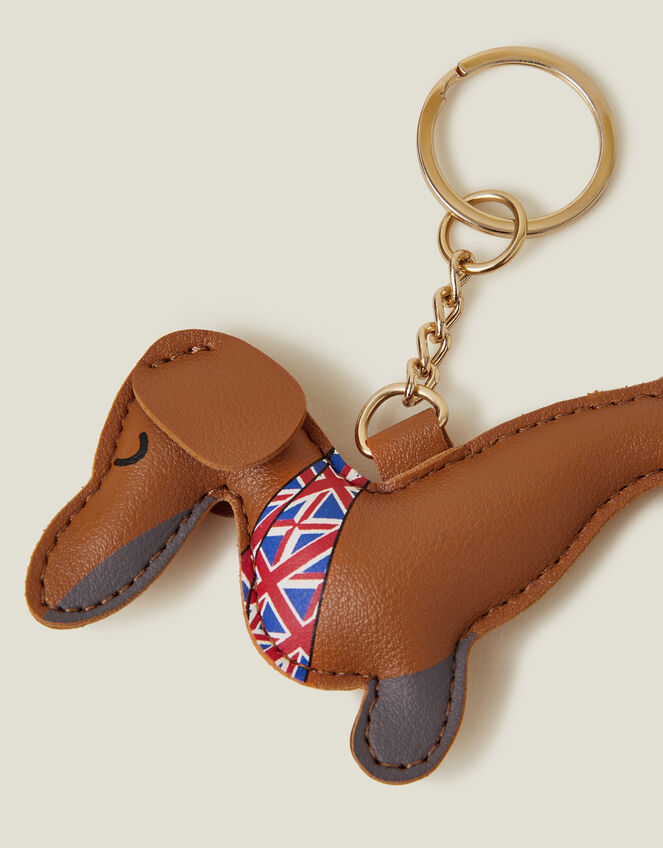 London Sausage Dog Keyring, , large