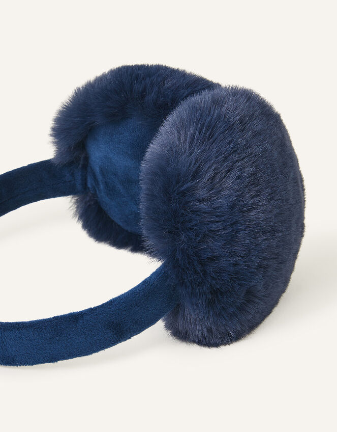 Faux Fur Earmuffs Blue Hats Accessorize UK