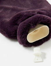 Faux Fur Hot Water Bottle, Purple (PURPLE), large