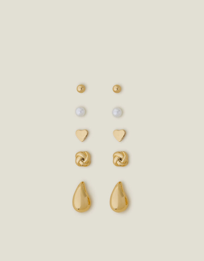 5-Pack Knot Stud Earrings, , large