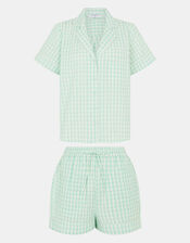 Gingham Short Pyjamas Set, Green (GREEN), large