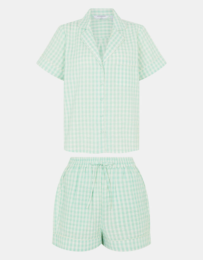 Gingham Short Pyjamas Set, Green (GREEN), large