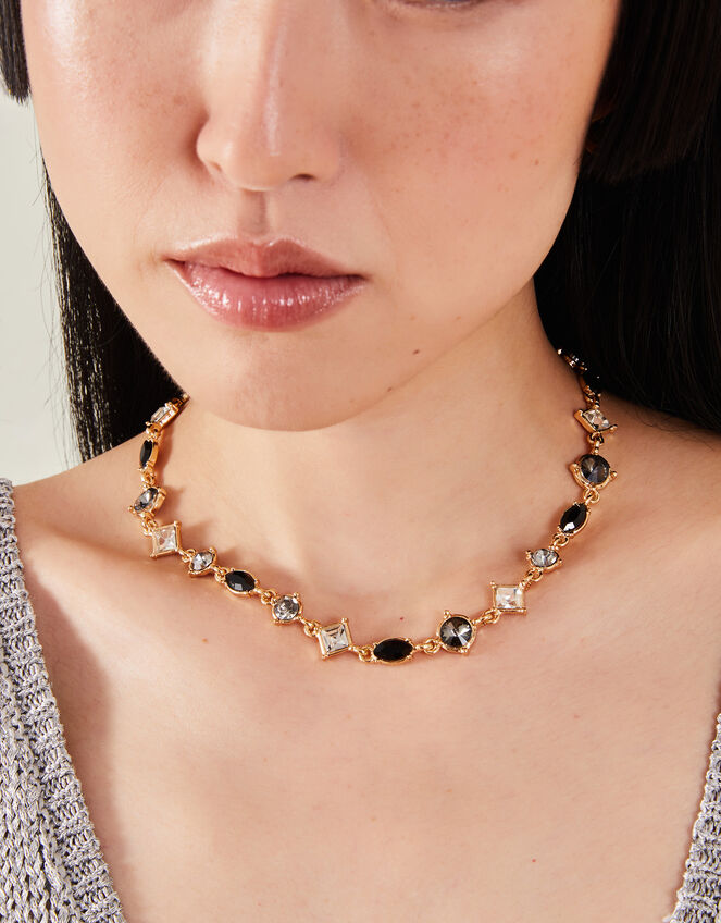 Mix Gemstone Collar Necklace, , large