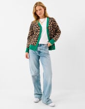 Leopard Print Cardigan, Leopard (LEOPARD), large