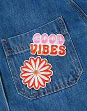2-Pack Good Vibes Embroidered Iron-On Patches, , large