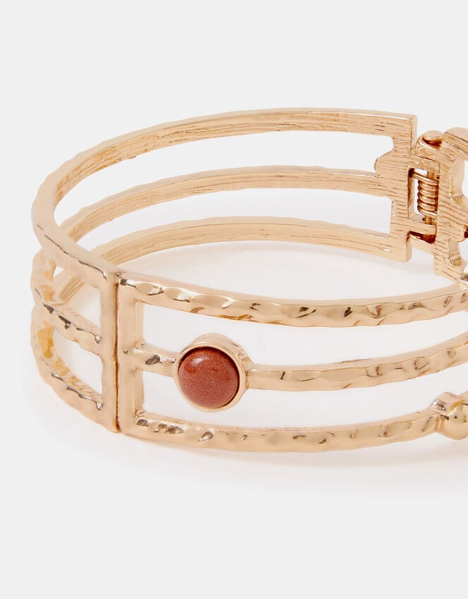 Gemstone Molten Bangle, , large
