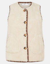 Faux Shearling Gilet , Cream (CREAM), large
