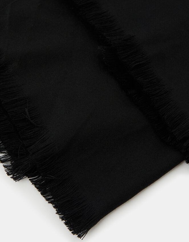 Plain Woven Stole, Black (BLACK), large