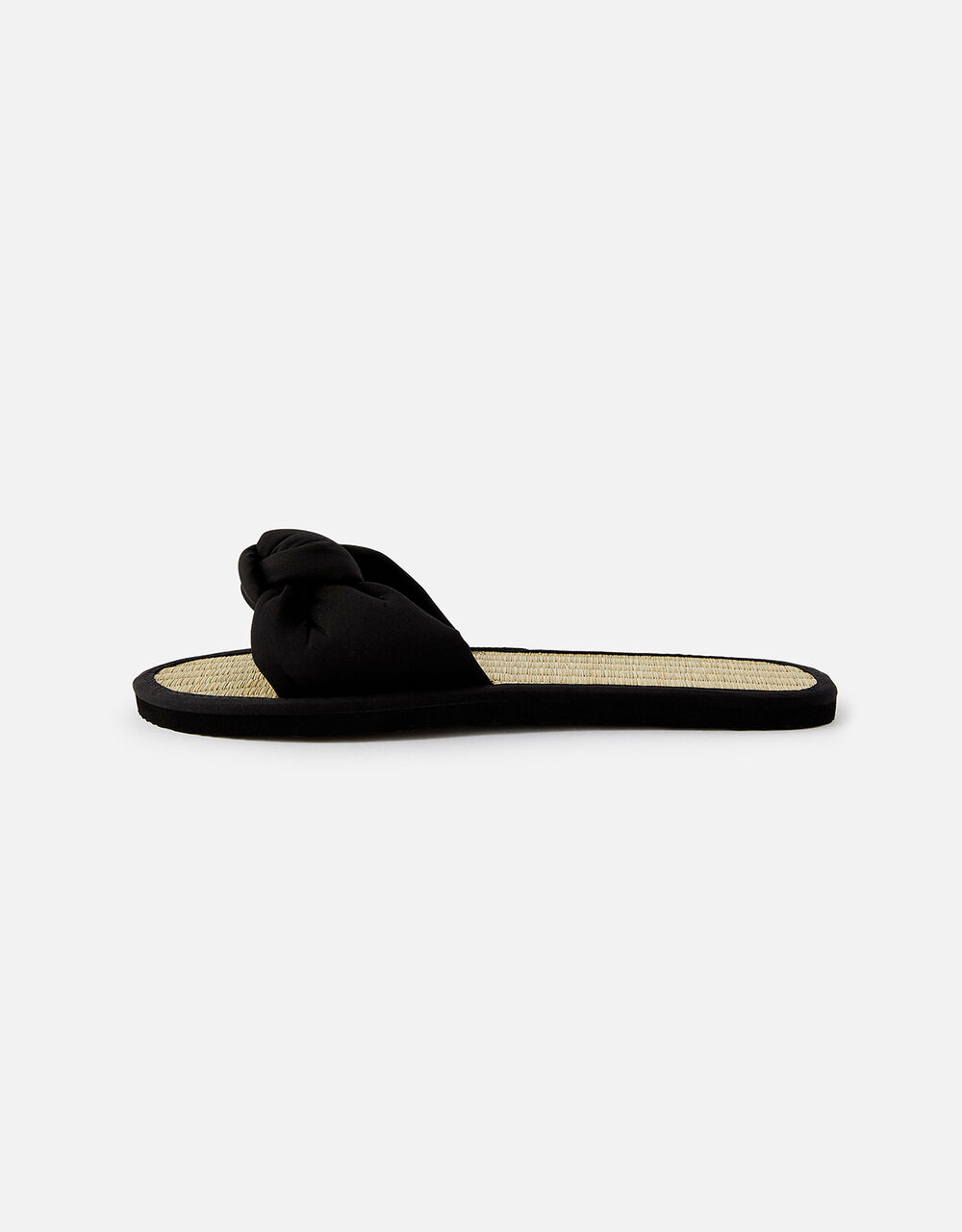 Knot Seagrass Sliders Black | Flip flops | Accessorize UK