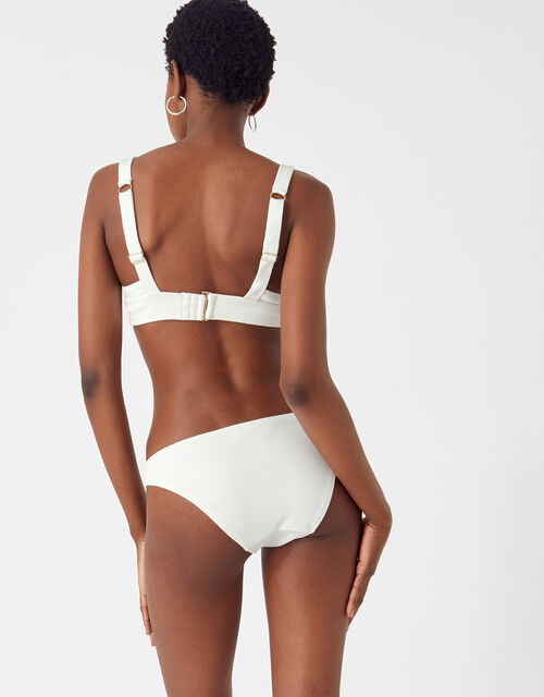 Bandeau Bikini Top with Spot Rings, White (WHITE), large
