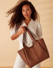 Leather Winged Shoulder Bag, , large
