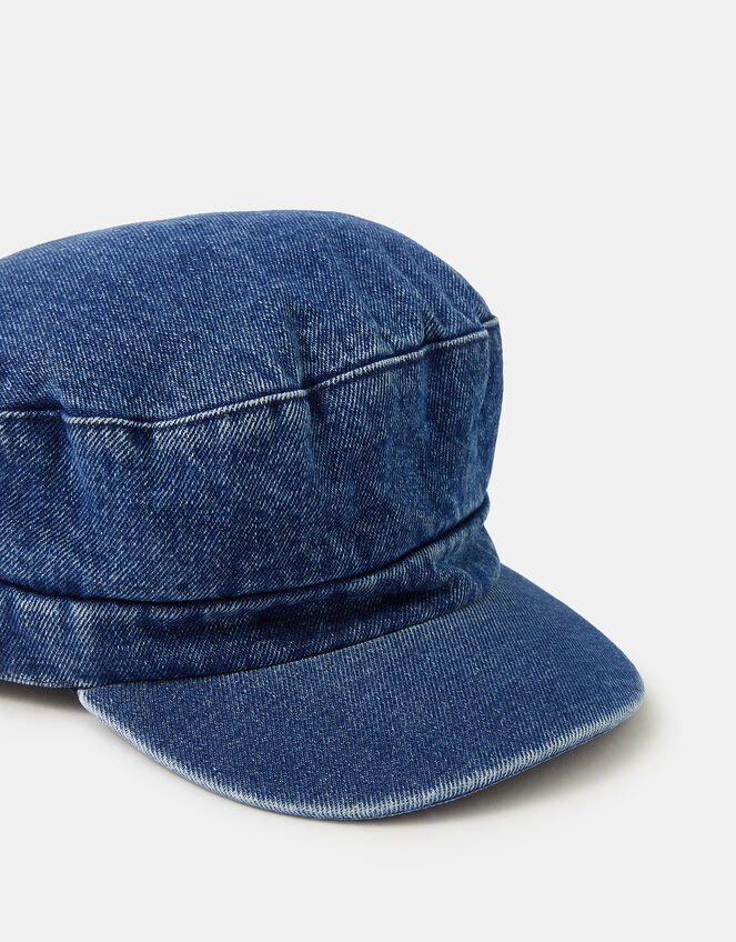 Denim Baker Boy Hat, , large