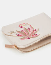 Embroidered Palm Tree Coin Purse, , large