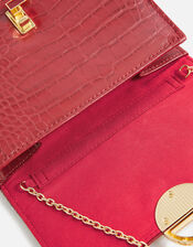 Faux Croc Lock Chain Bag, , large