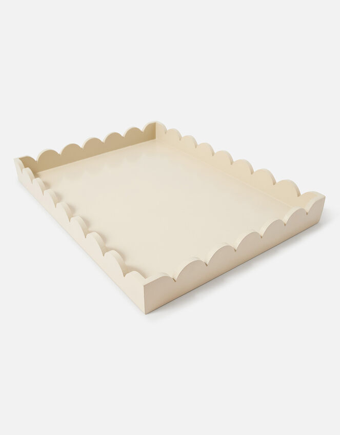 Large Wood Scallop Tray Trays & Coasters Accessorize UK