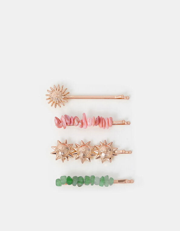 4-Pack Sun & Stone Hair Slides, , large