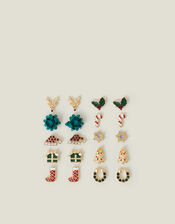 10-Pack Christmas Stud Earrings, , large