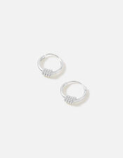 Sterling Silver Single Boho Hoop, , large