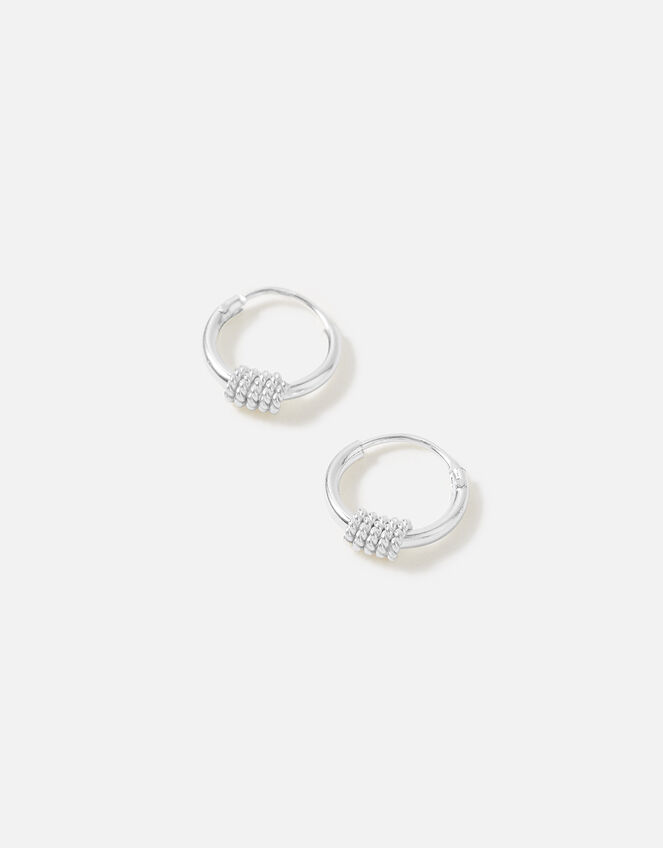 Sterling Silver Single Boho Hoop, , large